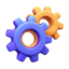 2-gears-icon-3d